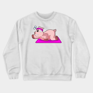 Pig Yoga Gymnastics Crewneck Sweatshirt